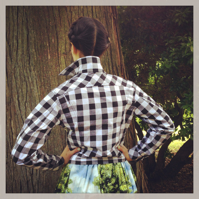 Bernie Dexter Jacket in Black and White Gingham
