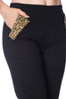 LEOPARD DENIM CAPRI PANTS  XS_ 4XL