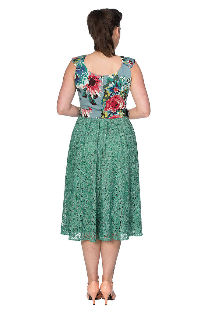 Green Lace Floral by Banned