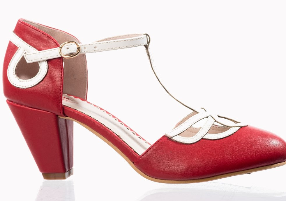 Aimee Heeled Red