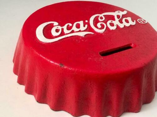 Coca Cola Bottle Top Money Bank Cast Iron