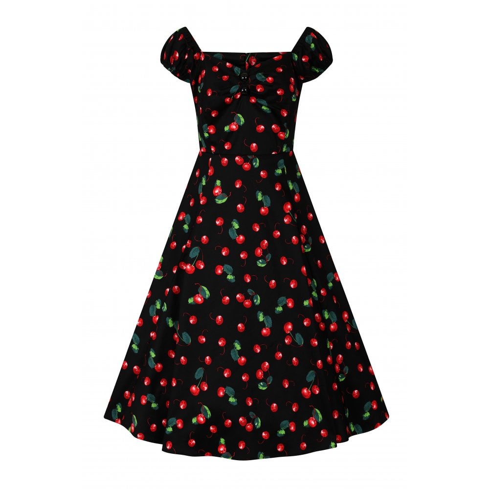 Dolores Cherry Print 50's Dress by Collectif