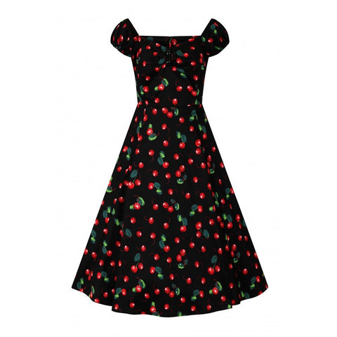 Dolores Cherry Print 50's Dress by Collectif