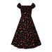 Dolores Cherry Print 50's Dress by Collectif
