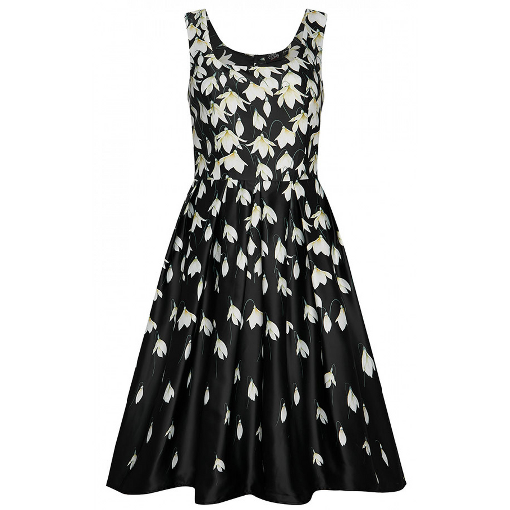 Dolly Black with Snowdrops