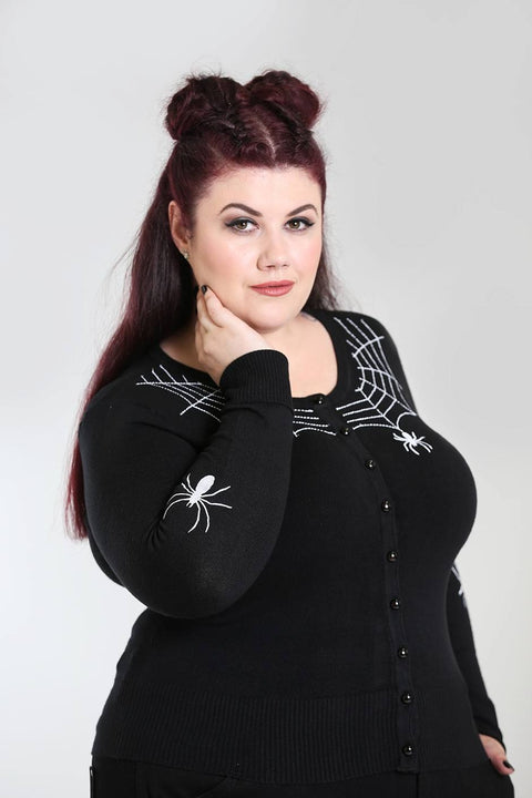 Spider Web Cardi Black, Pink, Red XS - 4XL
