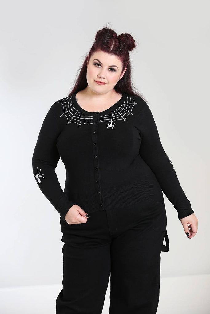 Spider Web Cardi Black, Pink, Red XS - 4XL
