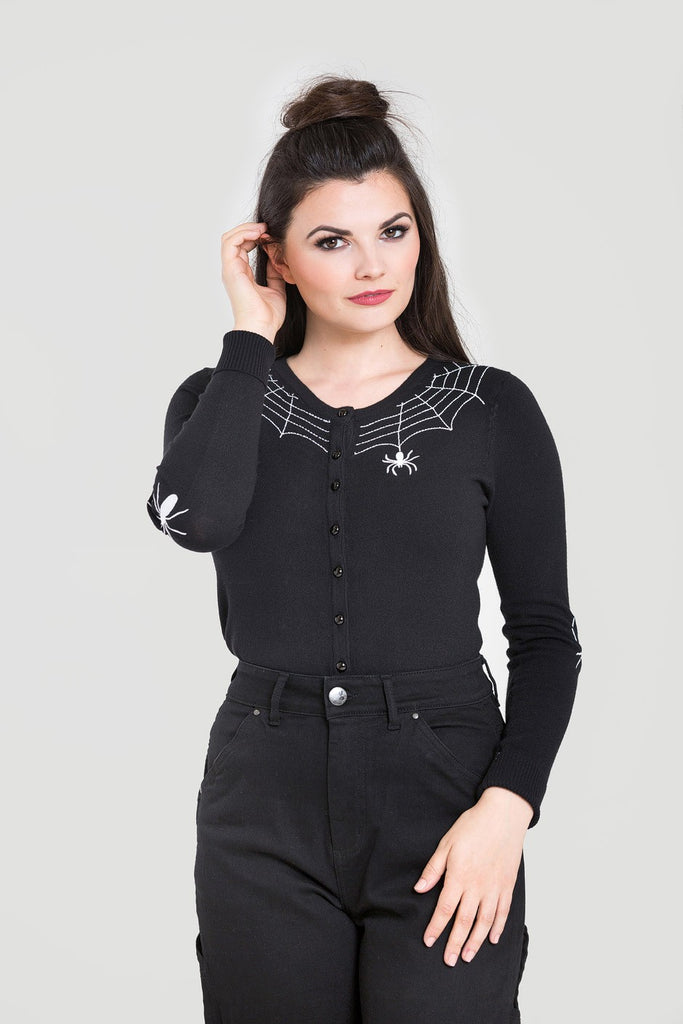 Spider Web Cardi Black, Pink, Red XS - 4XL