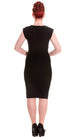 Hell Bunny Brenda Wiggle Dress Burgundy / Wine
