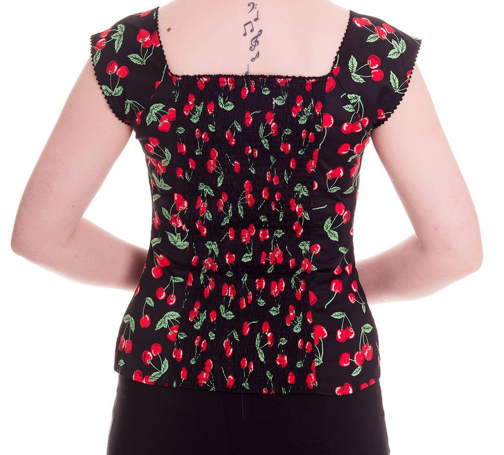 Hell Bunny Cherry Pop Pie Top XS