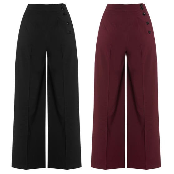 Hell Bunny Hurbertine High Waisted Trousers