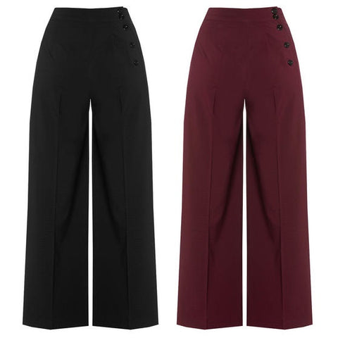 Hell Bunny Hurbertine High Waisted Trousers