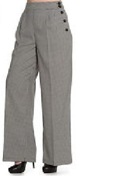 Hell Bunny Jackson High Waisted Trousers