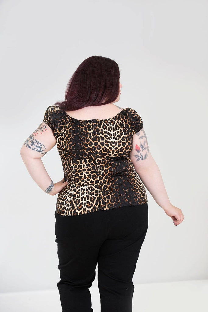 Uma Top Lepoard Print