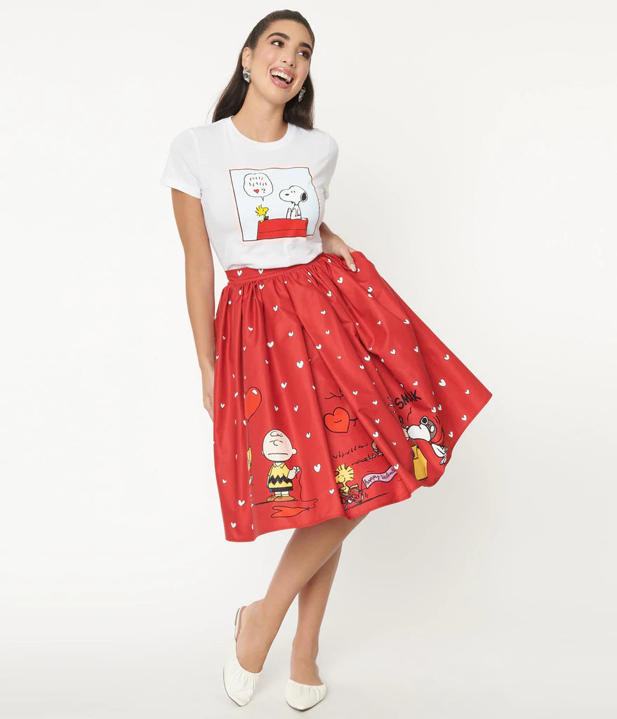 Peanuts x Unique Vintage Swing Skirt XS-5X