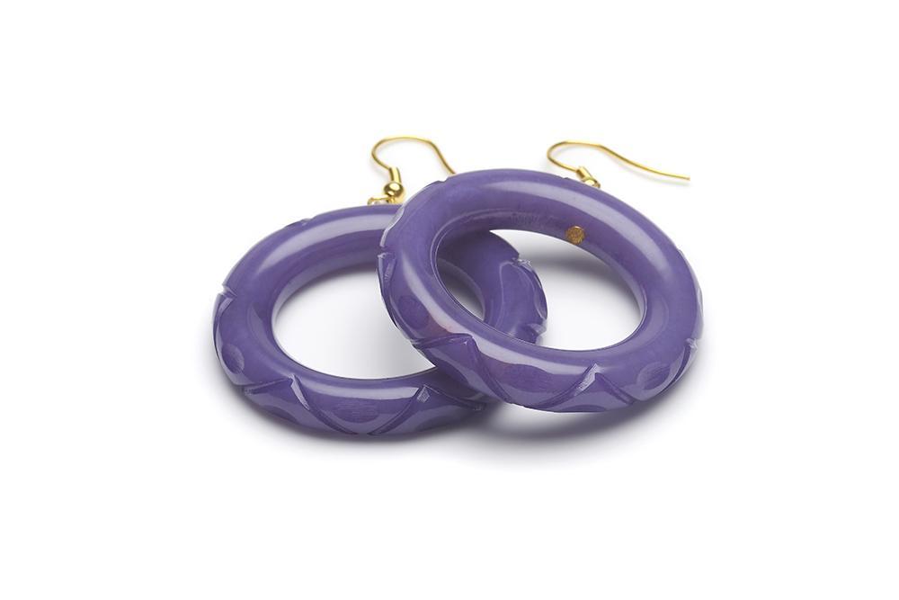 Amethyst Fakelite Drop Earrings