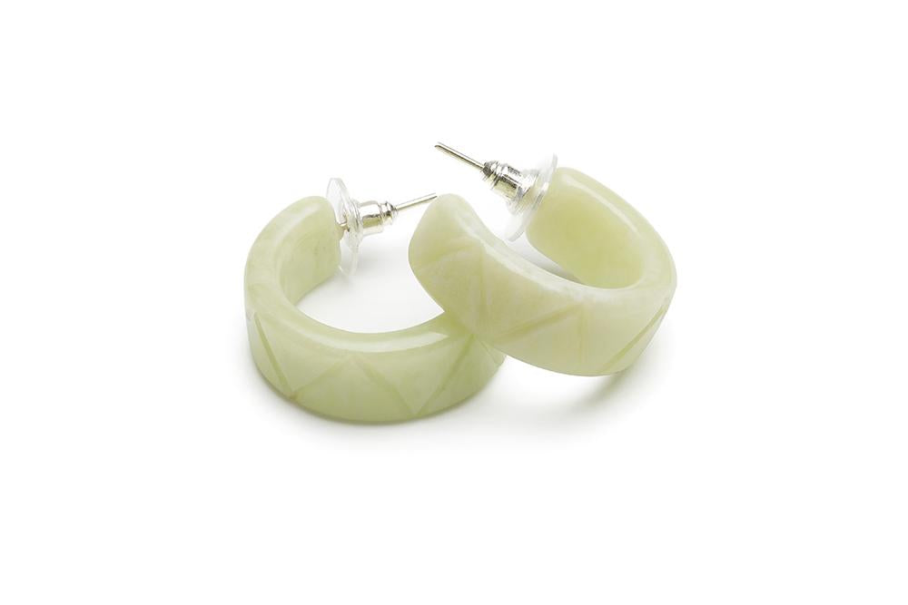 Lichen Hoop Earings Fakelite Bangle