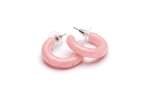 Pale Peach Hoop Earings Fakelite Bangle