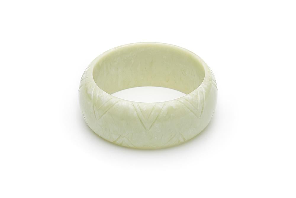 Wide Lichen Fakelite Bangle Duchess