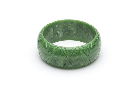 Wide Sage Fakelite Duchess Bangle