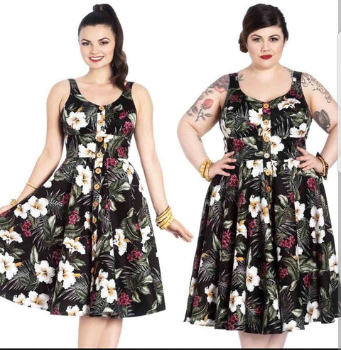 Tahiti Dress Hell Bunny Black