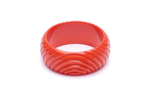 Wide Papaya Heavy Carve Bangle Regular