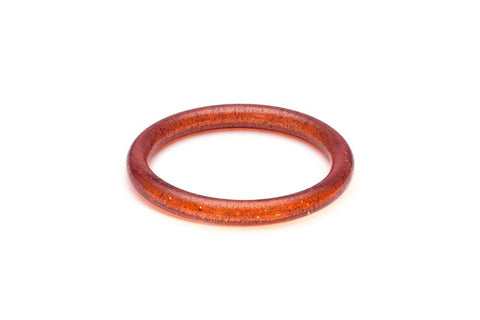 Narrow Bronze Glitter Fakelite Bangle Regular