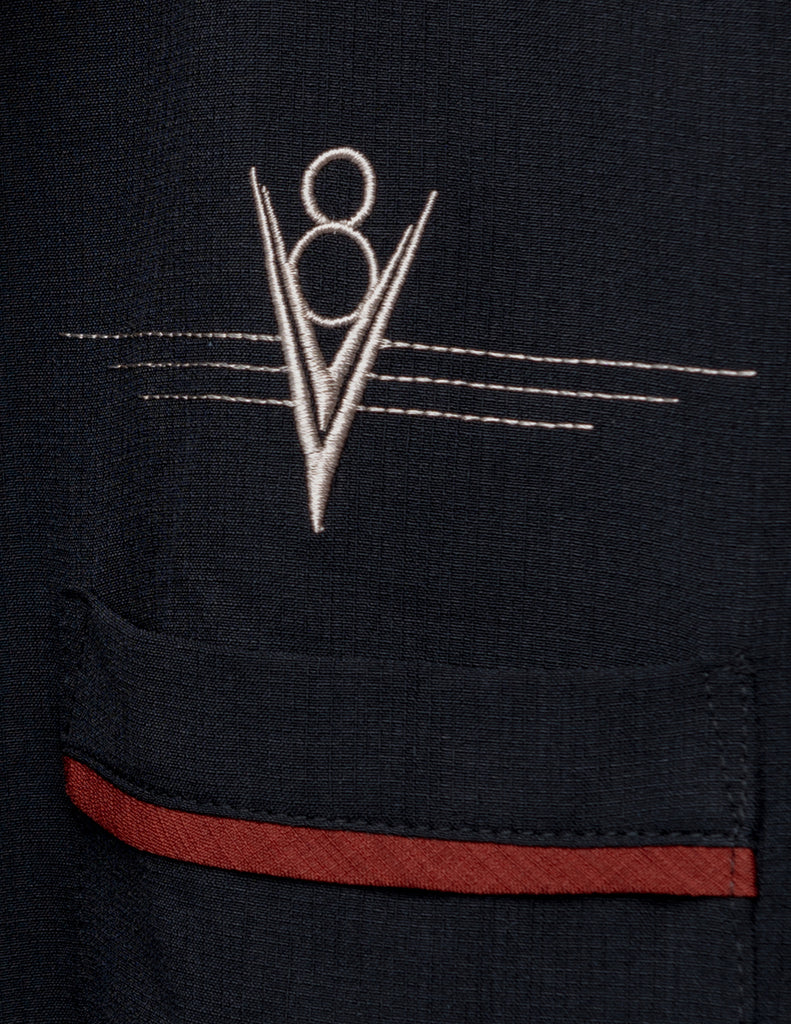 V8 Classic Shirt in Black/Rust