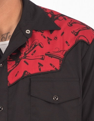 Skull & Guns Print Western