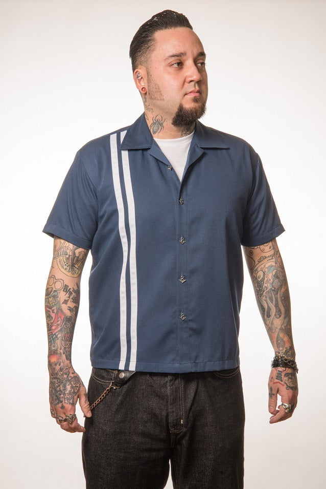 V-8 Racer Mens Button Up