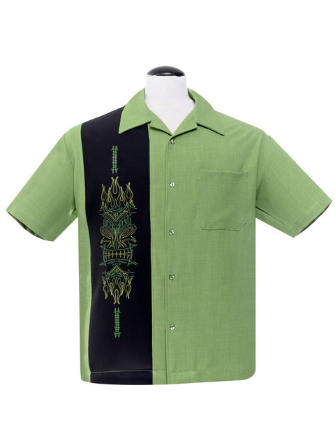 Pinstripe Tiki Green