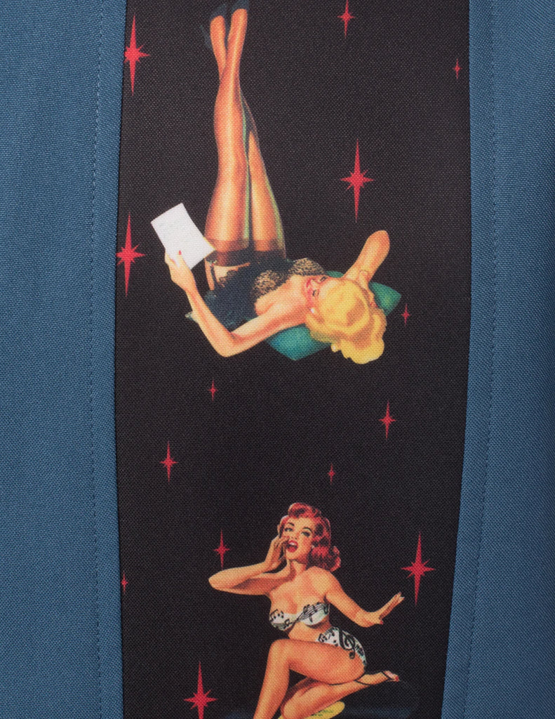 Pin Up Babe Shirt in RED or BLUE