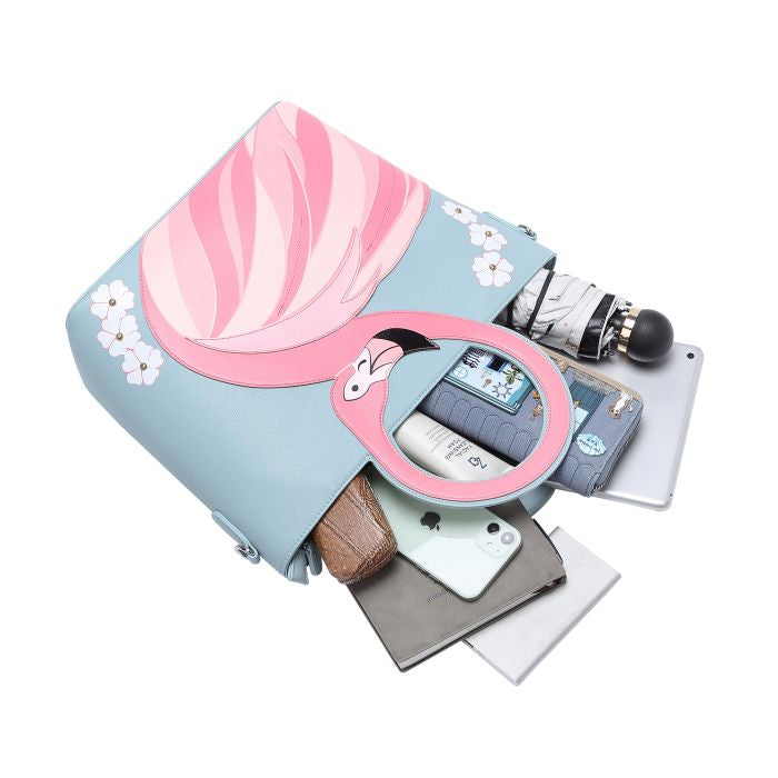 Flamingo Cut Out Handle Tote