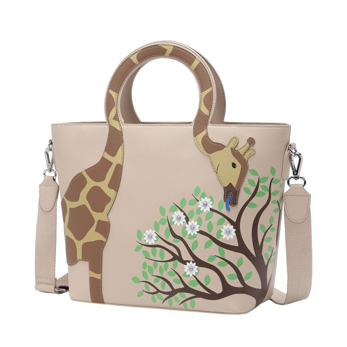 Giraffe Cut Out Handle Tote