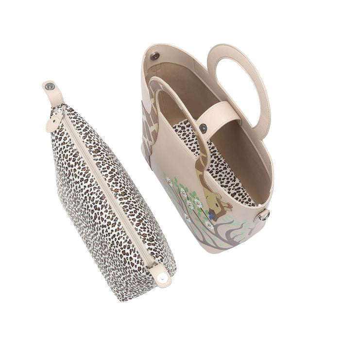 Giraffe Cut Out Handle Tote