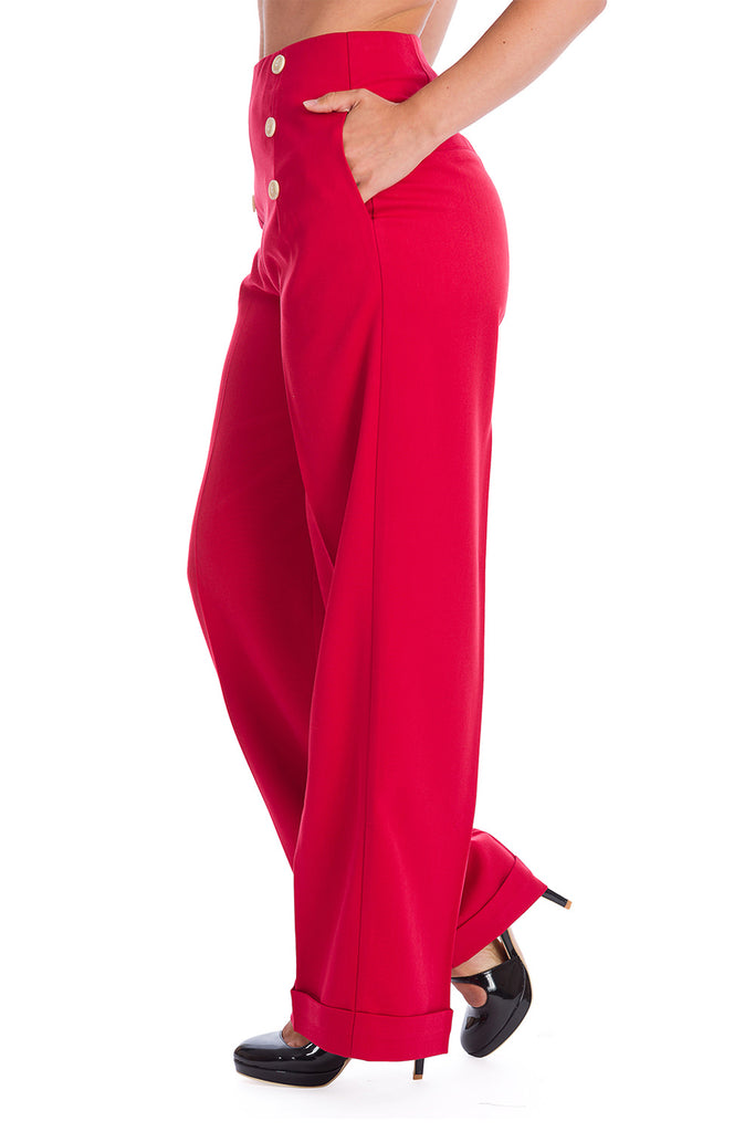 ADVENTURES AHEAD BUTTON TROUSER--Banned