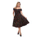 Dolores Cherry Print 50's Dress by Collectif