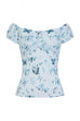 Dolores Blue  Butterfly Top