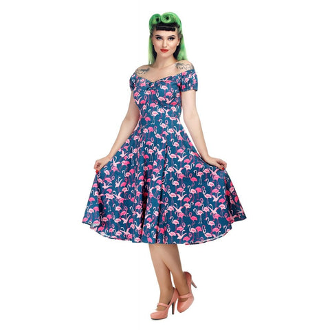 Dolores Flamingo Dress