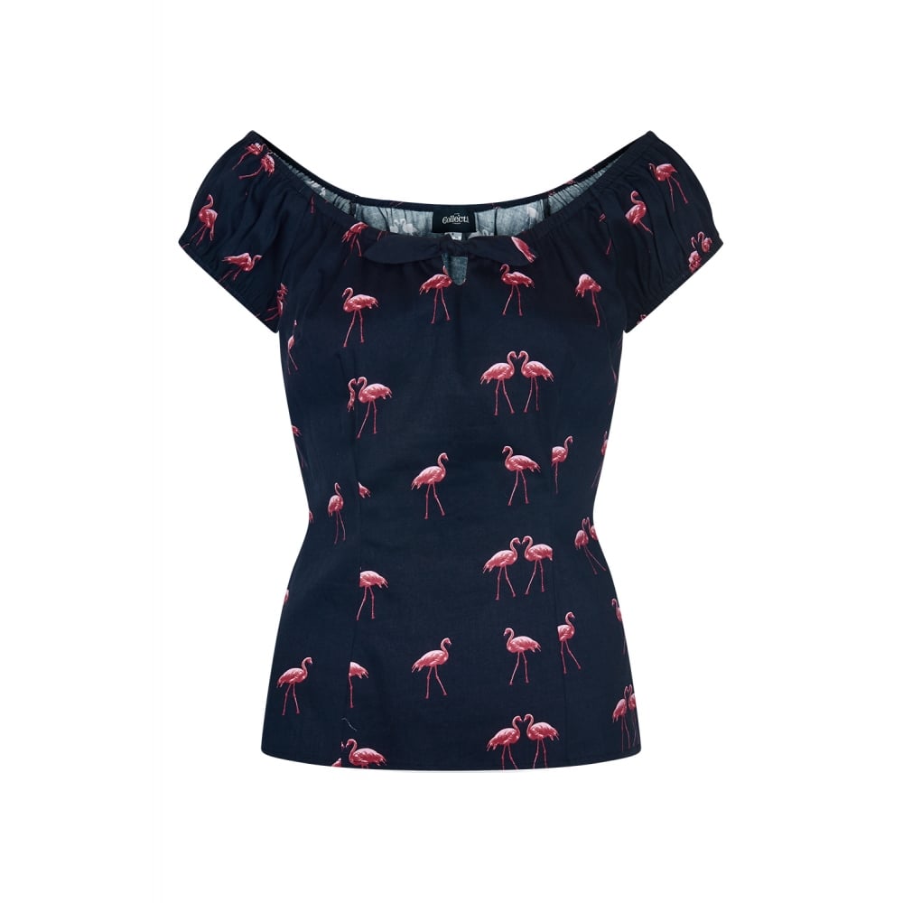 Mainline Lorene Flamingo Top By Collectif