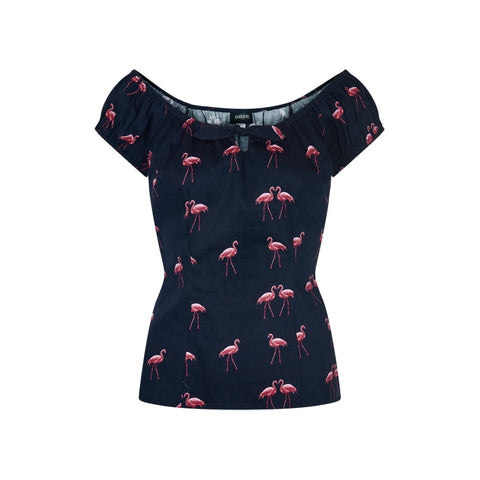 Mainline Lorene Flamingo Top By Collectif