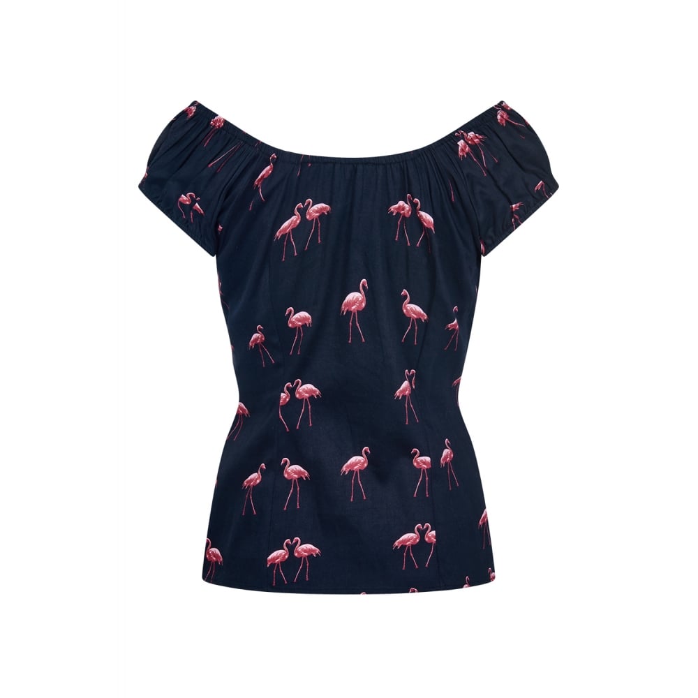 Mainline Lorene Flamingo Top By Collectif
