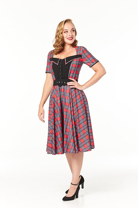 Plaid Dolly Pinup Dress