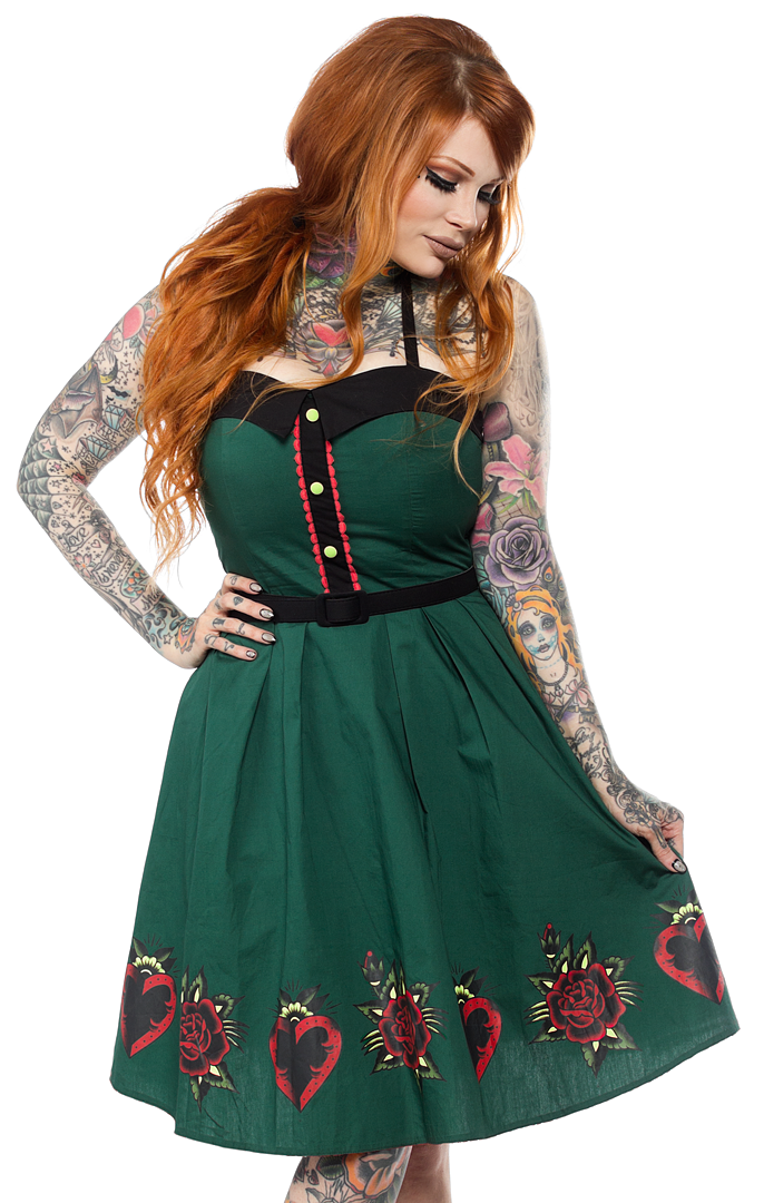 Hearts and rose Spookville Dress