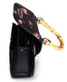 Liquorbrand Retro Bamboo Handle Bag - Flamingos -Black