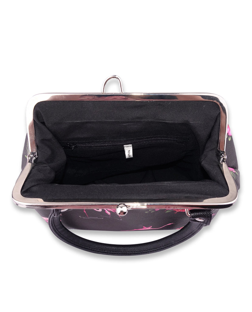 Liquorbrand Retro Flamingo Chevron HandBag