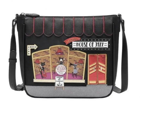 Vendula House of Jazz Square Crossbody Bag