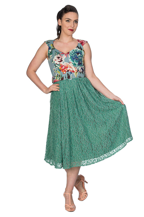 Green Lace Floral by Banned