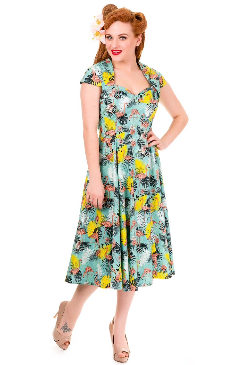 Wunderlust Flamingo Dress By  Banned