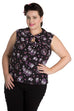 Kitty Blossom PLUS Size Blouse Top Hell Bunny